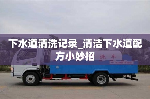 下水道清洗记录_清洁下水道配方小妙招