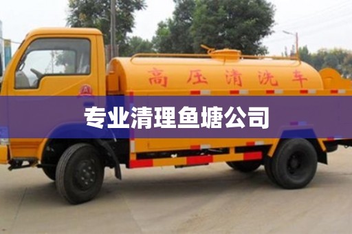 专业清理鱼塘公司