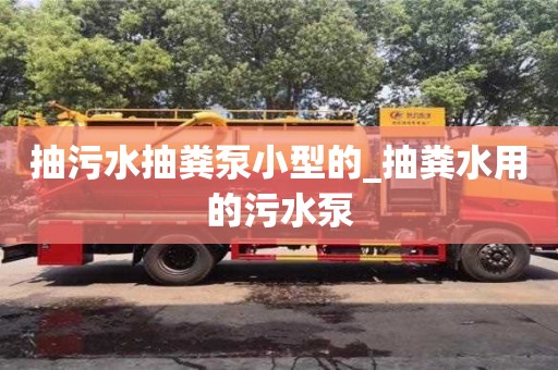 抽污水抽粪泵小型的_抽粪水用的污水泵