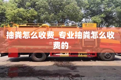 抽粪怎么收费_专业抽粪怎么收费的