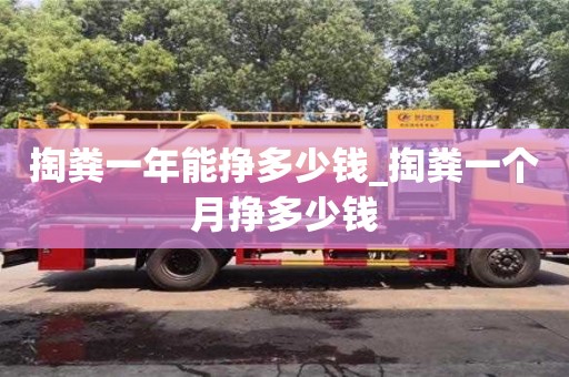 掏粪一年能挣多少钱_掏粪一个月挣多少钱