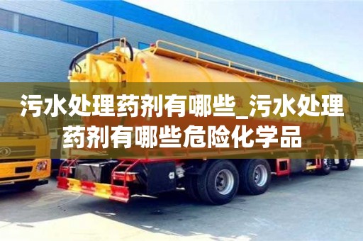 污水处理药剂有哪些_污水处理药剂有哪些危险化学品