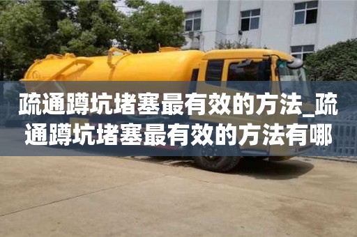 疏通蹲坑堵塞最有效的方法_疏通蹲坑堵塞最有效的方法有哪些