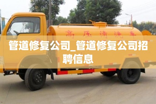 管道修复公司_管道修复公司招聘信息