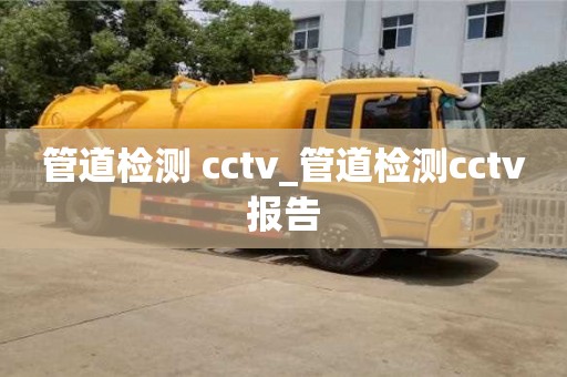 管道检测 cctv_管道检测cctv报告