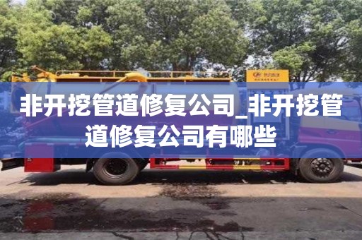 非开挖管道修复公司_非开挖管道修复公司有哪些